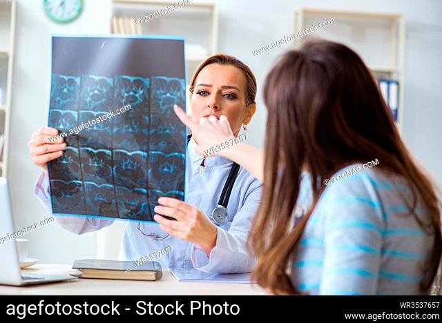 Woman visiting female doctor radiologyst for regular check-up