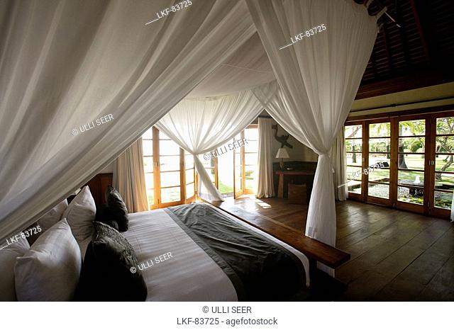 Inside the bedroom of a hotel, near Uluwatu, Bali, Indonesia