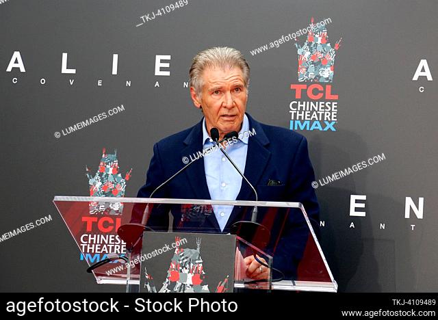 Harrison Ford at Sir Ridley Scott Hand And Footprint Ceremony held at the TCL Chinese Theatre IMAX in Hollywood, USA on May 17, 2017
