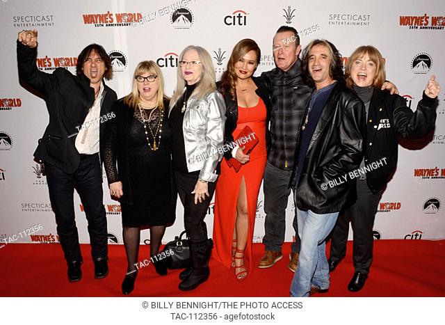 George Foster, Colleen Camp, Penelope Spheeris, actors Tia Carrere, Robert Patrick, Marc Ferrari and Maureen Crowe attends the ""Wayne's World"" 25th...