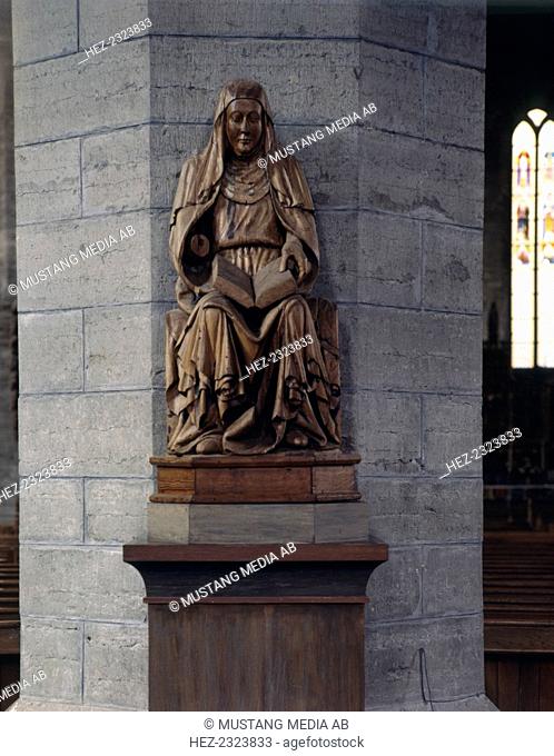 St Bridget, sculpture in Vadstena Abbey, Sweden. Born Birgitta Birgersdottir (1303-1373), Saint Bridget (Birgitta, Brigida or Bridgid of Sweden
