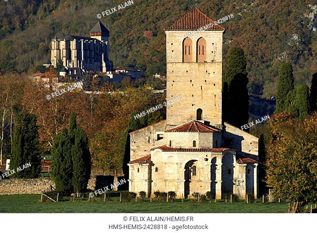 France, Haute Garonne, Comminges, Saint Bertrand de Comminges, Saint Just de Valcabrère dated 12th century, and the Cathedral of St Mary dated 12th 15th 16th...