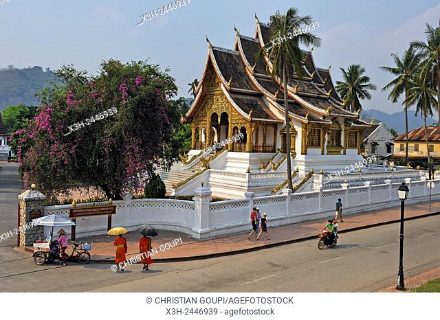 Haw Pha Bang temple built on the grounds of the Royal Palace Museum to enshrine the Phra Bang Buddha, the most highly reverred Buddha image in the country