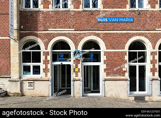 Scherpenheuvel, Flemish Brabant Region, Belgium - 04 11 2022 - Facade of the house of Maria