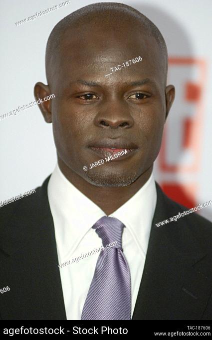 Actor Djimon Hounsou attends red carpet arrivals for the 12th Critics' Choice Awards at the Santa Monica Civic Auditorium on January 12, 2007 in Santa Monica