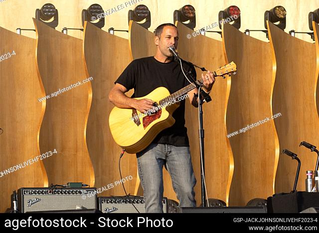 Kvaerndrup, Denmark. 10th, June 2023. The American folk singer, songwriter and musician Jack Johnson performs a live concert during the Danish music festival...
