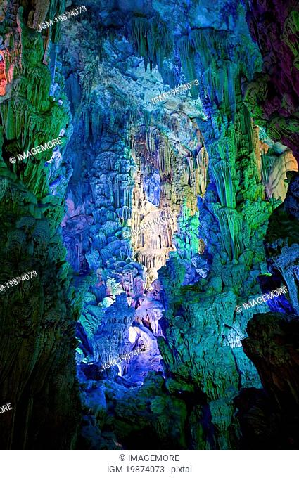 Reed Flute Cave in Guilin, Guangxi Province, China