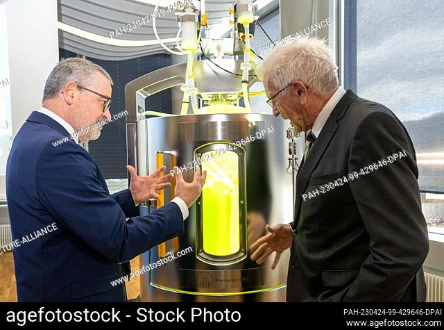 24 April 2023, Baden-Württemberg, Biberach an der Riß: Ralf Schumacher, Head of Biotechnology at the pharmaceutical company Boehringer Ingelheim Pharma GmbH &...