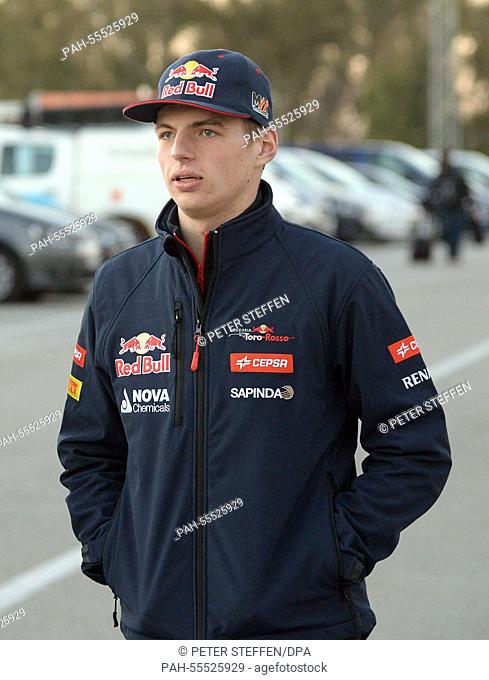 Dutch Formula One driver Max Verstappen of Scuderia Toro Rosso walks through the paddock during the training session for the upcoming Formula One season at the...