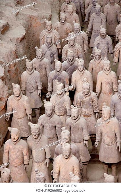 warriors, person, terracotta, detal, china, people