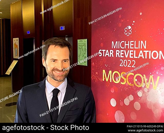 14 October 2021, Russia, Moskau: The international director of the Michelin restaurant guide, Gwendal Poullennec, at the star award ceremony in the Sarjadje...