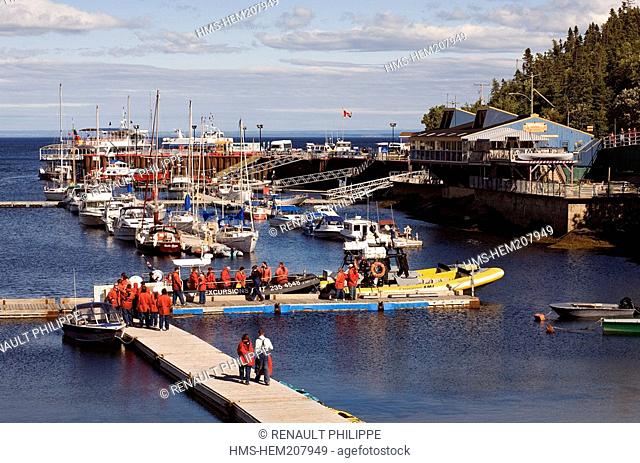 Canada, Quebec Province, Manicouagan Region, Tadoussac, harbour, departure of excursions for whales watching