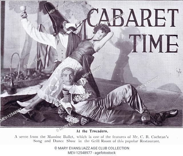 A scene from the Leonide Massine Ballet 'The Picnic' in C.B. Cochran's cabaret show Bon Ton at the Trocadero Restaurant, 1925