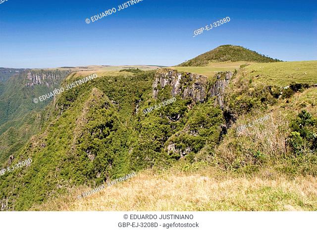 Area of Campos of Top with Scarp, Trimmed of the Mountain, Right Á Monte Negro, São José dos Ausentes, Rio Grande do Sul, Brazil