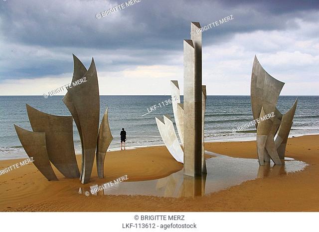 Omaha Beach: memorial Les Braves by Anilore Bandon, Dep.Calvados, Normandie, France, Europe