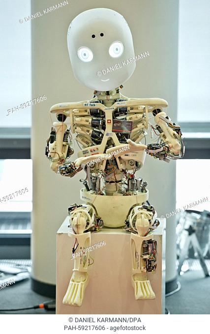 A humanoid robot named 'Roboy' is presented during the 'DWX - Developer Week' conference in Nuremberg, Germany, 15 June 2015