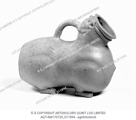 æ±æ™‰ é’ç“·è™Žå­, Vessel in the Shape of a Tiger (Huzi), Eastern Jin dynasty (317â€“420), ca. 4th century, China, Porcelain with green glaze, H