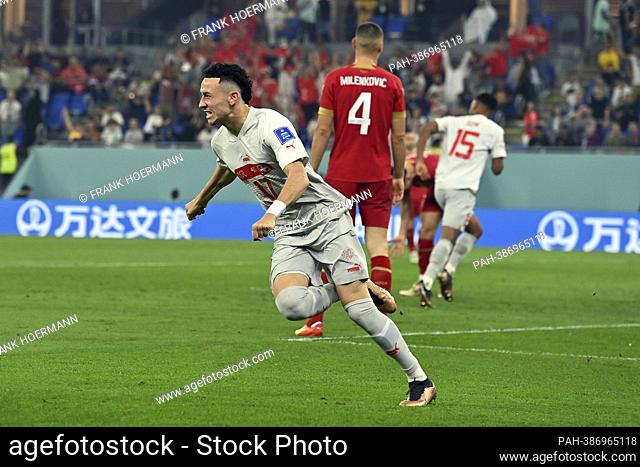 VARGAS Ruben (SUI), jubilation, joy, enthusiasm after goal by Remo FREULER (SUI-not in the picture) to make it 2-3, action, single action, single image, cut out