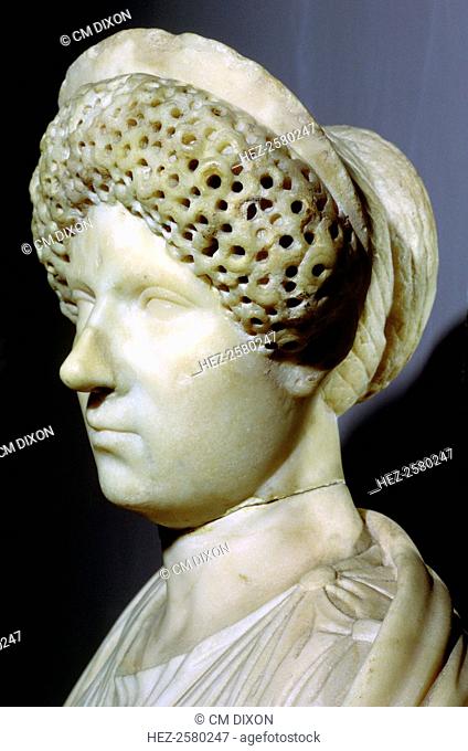 Bust of Julia, the wife of Tiberius Caesar, currently in the National Museum, Budapest, 1st century BC