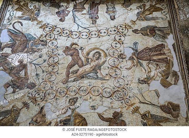 Algeria, Djemila City, Roman ruins of Djemila City, UNESCO, W. H. Djemilla Archeological Museum, Roman Mosaics