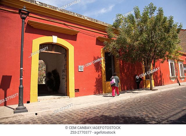 View to the colorful colonial buildings in the historic center, Oaxaca, Oaxaca State Mexico, Central America