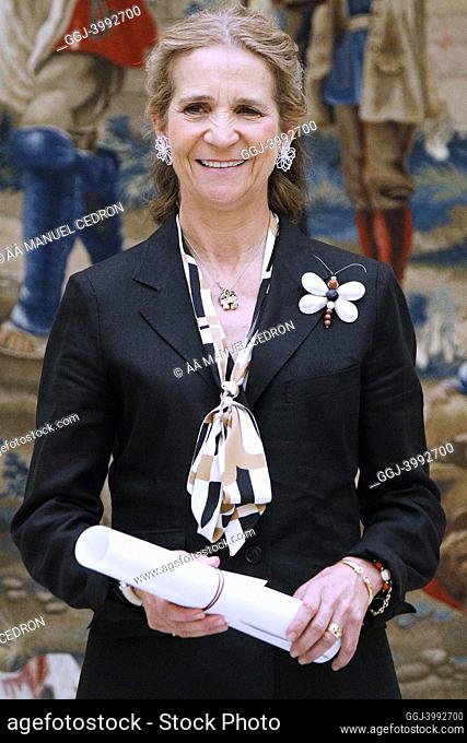 Princess Elena de Borbon attends Awards of the 31st edition of the ‘Children's and Young People’ at El Pardo Royal Palace on June 15, 2022 in Madrid, Spain