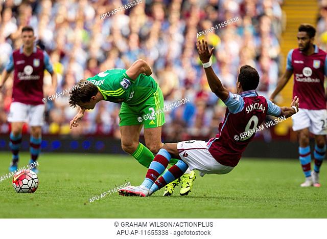 2015 Barclays Premier League Aston Villa v Sunderland Aug 29th. 29.08.2015. Birmingham, England. Barclays Premier League