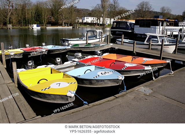 Boats moored at Henley Oxfordshire