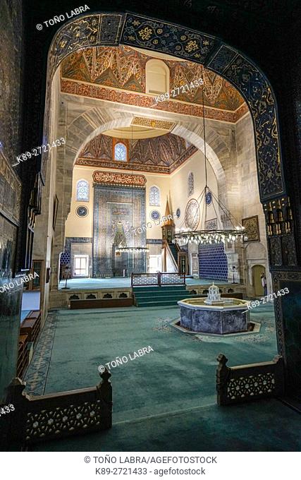 Yesil Mosque (Green Mosque) by architect vezir Haci Ivaz Pasha. 15th Century. Bursa. Turkey