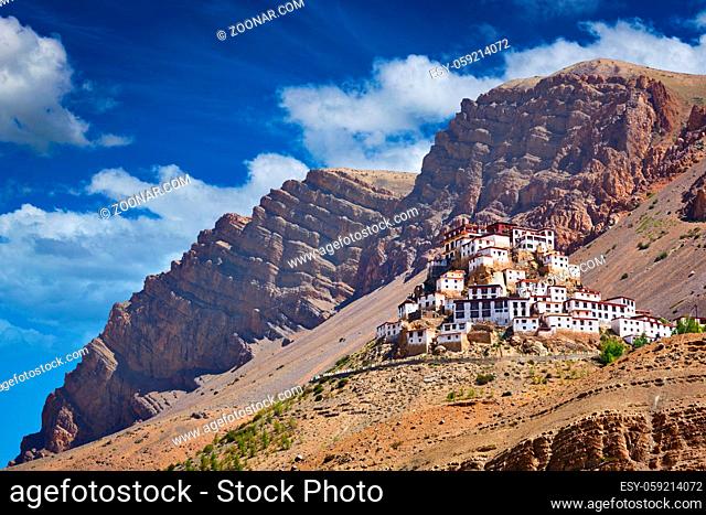 Ki Gompa (also spelled Key, Kye or Kee) is a Tibetan Buddhist monastery - the biggest monastery of Spiti Valley. Spiti Valley, Himachal Pradesh, India