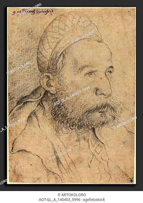 Leonhard Beck (German, c. 1480 - 1542), Portrait of a Man, c. 1515, black chalk on laid paper