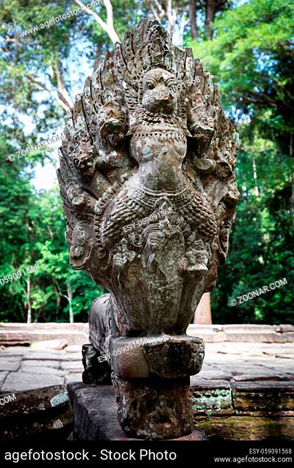 Older Naga statue, Angkor Wat Temple, Cambodia
