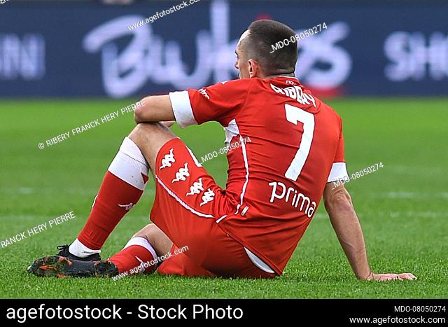 Footballer of Fiorentina RIBERY Franck Hery Pierre injuried during the match Lazio-Fiorentina at the stadio Olimpico. Rome (Italy), January 06th, 2021