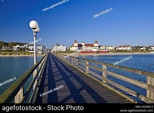 Pier with Kurhaus, Seebad Binz, Ruegen, Mecklenburg-West Pomerania, Germany