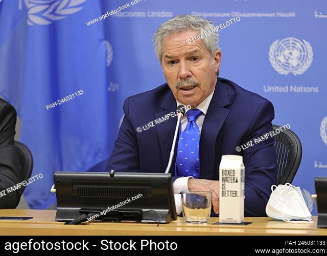 United Nations, New York, USA, June 24, 2021 - Felipe Carlos Sola, Minister of Foreign Affairs of the Republic of Argentina, along with Daniel Fernando Filmus