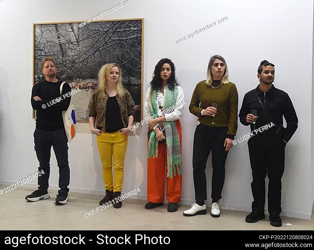 Start of exhibition Brave World of young artists Primoz Bizjak, Marketa Magidova, Yuli Yamagata, Anne Neukamp, Robert Gabris, (L-R) in Olomouc, Czech Republic