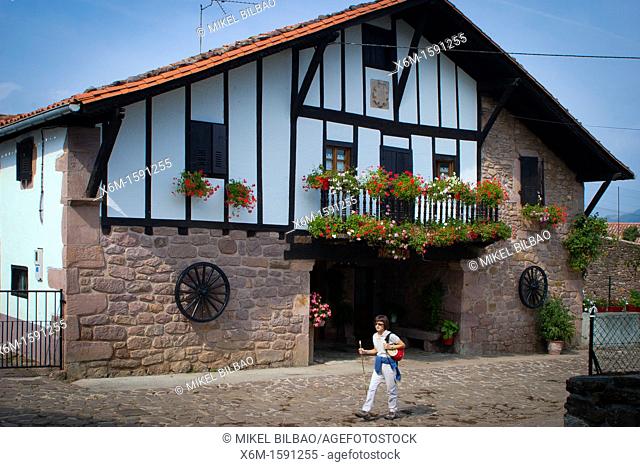 Traditional house or 'caserio'  Erratzu village  Baztan valley, Navarre, Spain