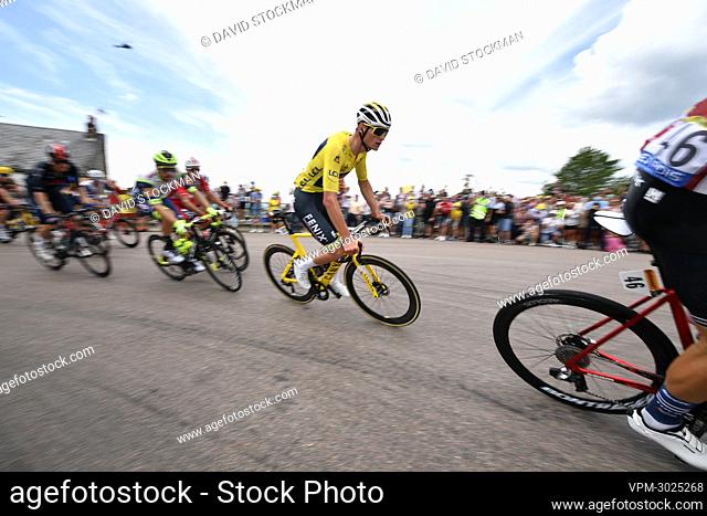 Dutch Mathieu van der Poel of Alpecin-Fenix pictured in action during the seventh stage of the 108th edition of the Tour de France cycling race, 249