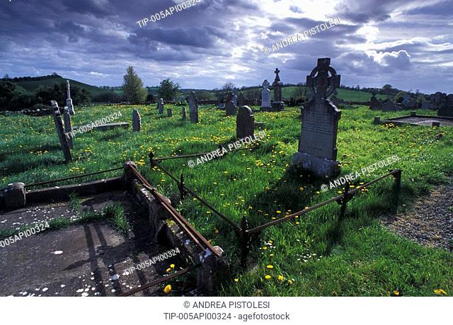 Ireland, Northern Lakes, Drumlane Abbey cemetery