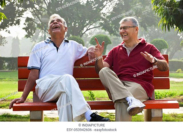 Old men sharing a laugh