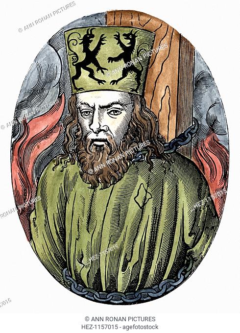Jan Hus, Bohemian religious reformer and theologian, 1493. Hus (1369-1415) was burnt as a heretic at Constance for preaching the teachings of the English...