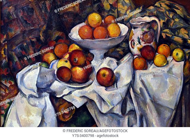 Still Life, Apples and Oranges, 1899, oil on canvas, Paul Cézanne, Orsay museum, Paris, France
