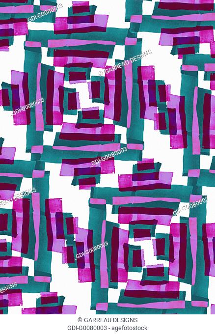 Purple and teal geometric pattern