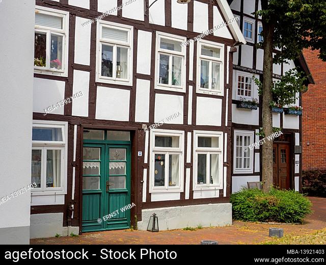Mühlenviertel in Bramsche, Osnabruecker Land, Lower Saxony, Germany