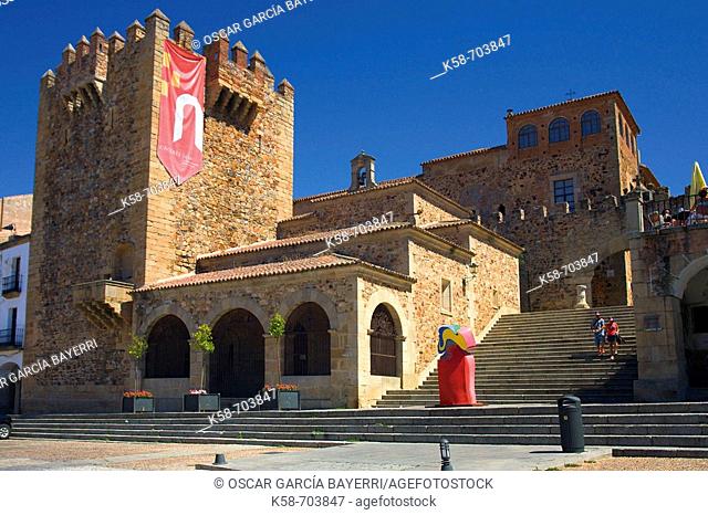 Torre de Bujaco at Main Square, Caceres. Extremadura, Spain