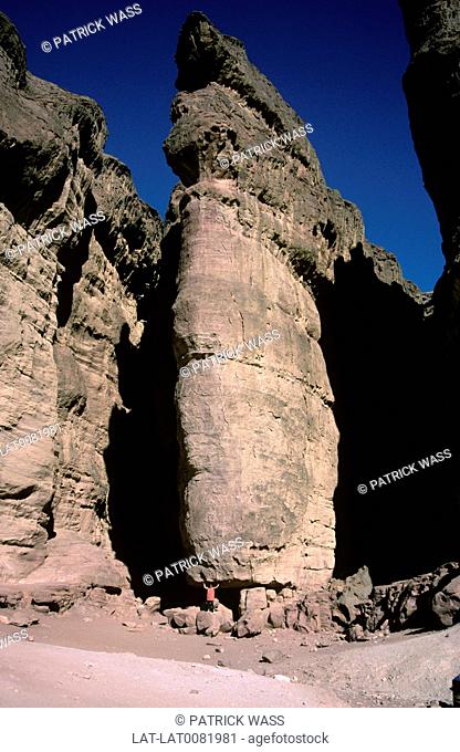 There are three huge rock pillars called the Solomon's Pillars, created by water eroding sandstone through cracks in the rocks to separate the rocks into...
