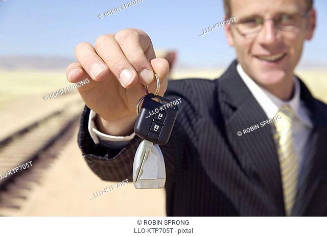 Businessman Holding Car Keys  Namibia