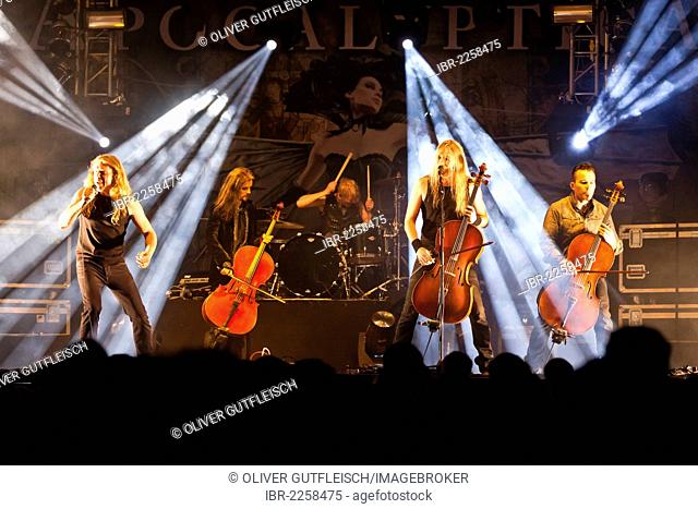 The Finnish band Apocalyptica playing live at the Soundcheck Open Air in Sempach-Neuenkirch, Lucerne, Switzerland, Europe