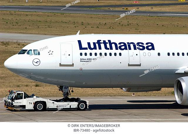 Lufthansa airplane at Tegel airport, Berlin, Germany, Europe