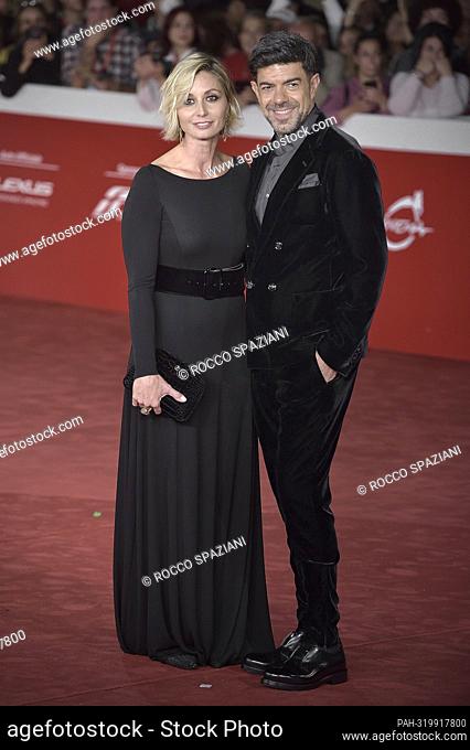 ROME, ITALY - OCTOBER 13:Anna Ferzetti, Pierfrancesco Favino attends the ""Il Colibrì"" and opening red carpet during the 17th Rome Film Festival at Auditorium...